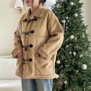 [신세계라이브쇼핑][옷자락] 여성 겨울 부드러운 스웨이드 덤블 숏자켓