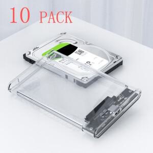 Eunaimee 투명 USB 3.1 UASP C 타입 Sata 3.0 HDD 케이스 PC PS4 셋톱 박스용 2.5 인치 하드 드라이브 인클