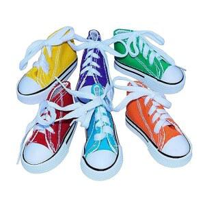 슈퍼 버드 크리에이션 SB1058 스니커즈 풋 토이 - 매력적이고 씹을 수 있는 고무 및 패브릭, 앵무새, 잉꼬 앵무새 코카티엘과 같은 중대형 조류에게 적합 다채롭고 재미있는 3