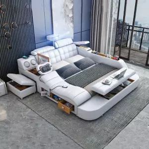 스마트침대 150cm 침실 수납 베드 등받이 올인원 다기능 가성비형