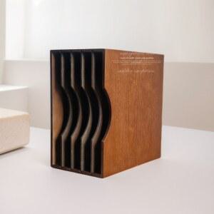 원목 LP 보관함 C타입 선반 홀더 블랙호두 고무장 레코드판 진열대 진열 레코드 수납