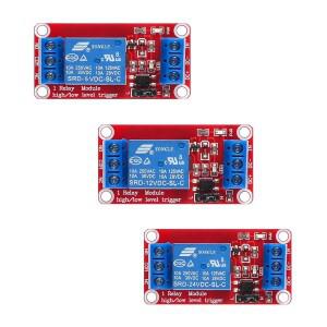 DC 5V 12V 24V 릴레이 모듈 광커플러 절연 기능 1채널 보드는  수준  낮은 지원
