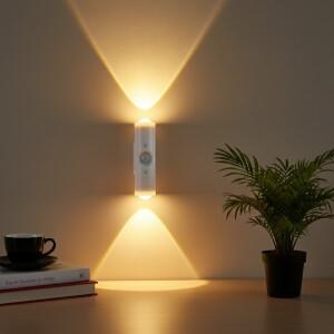 USB 충전식 모션 센서 LED 야간 조명 램프 실내 RGB 스마트 호환 무선 침실용 도어 업다운 무드등