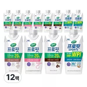 셀렉스 프로핏 스포츠 드링크 WPI 330ML 코코넛3 복숭아3 초콜릿3 아메리카노3 총12팩 세트