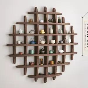 엔틱 벽걸이 선반 원목 현관옆 원목벽선반 진열대 벽선반