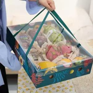 과일포장박스 커버 사과박스 세트 투명커버 답례품