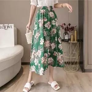 A라인 플라워 롱 스커트 꽃무늬 치마봄 여름 쉬폰