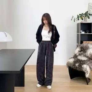 [하프클럽/]여성용 가을 겨울 기모 스트레이트 팬츠