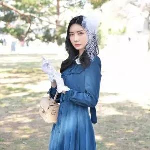 [하프클럽/]지앤제이 블루 레이스 경성의복 개화기 의상