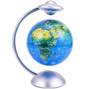 자기 부상 지구본 레드 픽셀 세트 대형 6인치 서제 직경 퍼즐 지구 조형 파란색