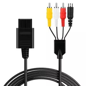 N64와 호환되는 5.9피트 S 비디오 RCA AV 케이블 / SNES /NGC 닌텐도 64와 오디오 게임큐브 슈퍼