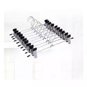 현이몰 논슬립 치마 바지걸이 집게 옷걸이 미끄럼방지 10개 스텐옷걸이 블랙옷걸이 티셔츠옷걸이