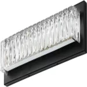 풀쿠 욕실 조명 기구 23인치 모던 크리스탈 베니티 라이트 LED 블랙 월 스콘 미러 쿨 화이트 6000K