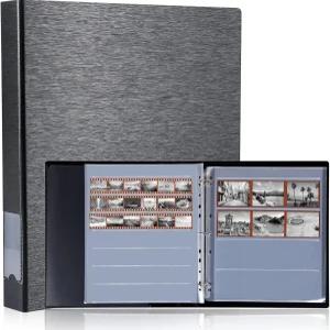 무칭 2 in 1 네거티브 스토리지 키트 25개 135mm 35mm 및 120 필름 페이지 링 앨범 바인더 3개 포함 보관함