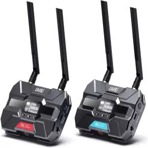 OLED 화면 1080P 60FPS 5.8GHz 1000FT 범위 0.06초 지연 시간 스마트 채널 최대 4개의 수신기 및 라이브