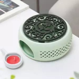 민트 블랙 플라워 무쇠 도자기 티 워머 티라이트 홀더 다도워머 차데우기 차워머 티포트워머 차포트워머