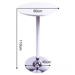 원형테이블 색상 화이트 소형 탁자 원탁식탁 주점 리빙 세트 2개 높이 높은 원목