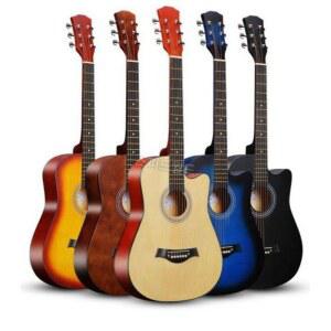 핑 타 초보자용 포크 어쿠스틱 풀세트 하얀색 기타 인디 흰색 뮤지컬 원목색