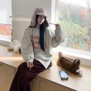 [다잇템] 여성 나염 박시핏 라운드 티셔츠