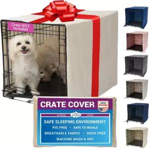 Pet Dreams 강아지켄넬 커버 - 싱글도어 켄넬용 통기성 패브릭 iCrate 강아지케이지 18 24 30 36 42