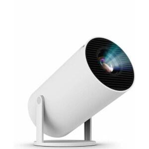 업그레이드된 프로젝터와 WiFi 6 및 Bluetooth 미니 휴대용 스마트 비디오 극장 4K HD 1080P 야외 스크린 영화 홈 TV 모니터 PC 게임 180 회전 가능 노트북 태블릿 컴퓨터와 호환됨