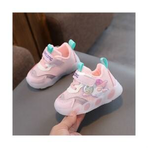 새싹 발광 LED 불빛나는 메쉬 아동 신발 봄 여름 가을 운동화(단층망)