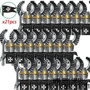 중세 군사 성 기사단  로마 피규어 세트 전쟁 말 무기 방패 검 헬멧 벽돌 장난감