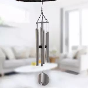 고품질 윈드차임 멜로디 파이프 풍경 현관 장식 도어벨 실버 (WFKDVYO)