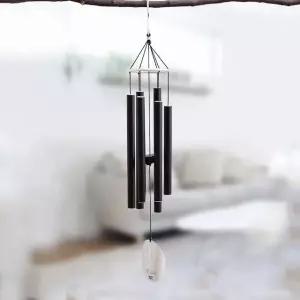 고품질 윈드차임 멜로디 파이프 풍경 현관 장식 도어벨 블랙 (WFKDVYN)