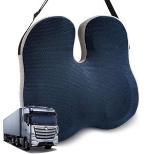 운전용 X 대형 카시트 쿠션, 주행 비전/ 개선, 미끄럼 방지 및 조절 가능한 스트랩이 있는 트럭 시트 장시간 운전할 수 메모리 폼 쿠션 다크그레이