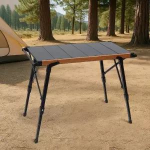 고품질 아지트 폴딩 IGT 테이블 캠핑 식탁 3 유닛 우드 블랙 (WFKDZ27)