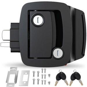 케다이트 RV 도어 락, 캠핑카 입구 락 IP67 방수 프리미엄 아연 합금 패들 데드볼트 포함, 4개의 키 장착, 클래스 B 여행 트레일러용 2.75