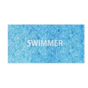 비치 타올 극세사 타월 스포츠 수건 블루 중형 140x70 (WFKDXSY)