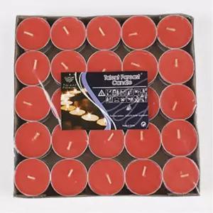 오래타는 빨간색 대용량 티라이트양초50P 낮은 파티 촛불