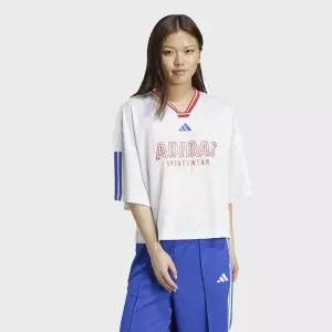 아디다스 티로 네이션스 팩 보이프렌드 핏 티 - 화이트 JW6849 3344059 202824