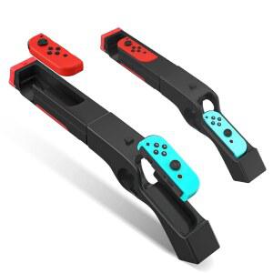 히트펀 스위치 핸드 그립, 게임 울펜슈타인과 호환되는 컨트롤러 2: 더 뉴 콜로저스 - 블랙 (1팩)