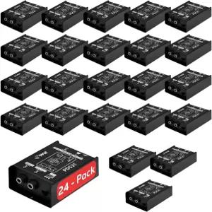 Pyle PDC21 다이렉트 인젝션 오디오 박스 기타 및 베이스용 패시브 DI 유닛 험 엘리미네이터 XLR 어댑터