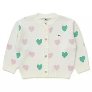 [블루독베이비8] 26SS(CR)하트 니트 가디건 HJ (4611420002) (BLUEDOG BABY/유아/출산/백일/선물/도트/강아