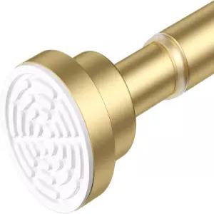 AISSI 골드 텐션 커튼 로드 3063인치 1PCS 스프링 드릴링 없음 미끄럼 방지 조절식 윈도우 출입구 침실용