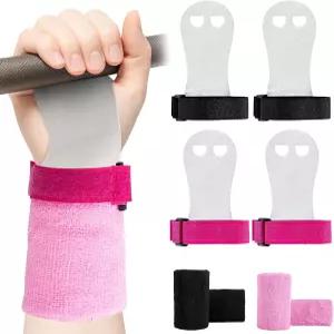 JDVBDNK 2쌍 체조 핸드 그립 용 장비 손목 밴드 세트 바 장갑 및 운동을 위한 스포츠 액세서리