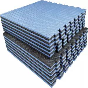 에어홉 홈 짐 블랙앤블루용 0.79인치 초두께 48제곱피트 고밀도 에바 폼 운동 체육관 매트 대형 연동 퍼즐