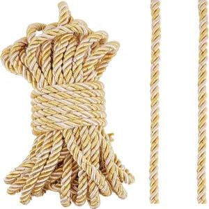 GORYCRAFT 10M 트위스트 트림 코드 로프 8mm 폴리에스터 트위스티 커튼 액세서리 끈 나사산 및 팔찌 공예