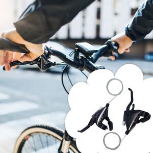 호환 사이클링 시프터 알루미늄 합금 교체 부품 1쌍 산악 자전거 기어 변속 레버 로드 폴딩 트레일 라이딩