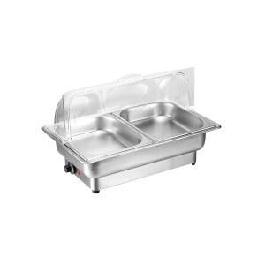 중탕기 차핑디쉬 탕온기 온열기 보온 육수 중형정사각형단일구획6리터플러그인가열 소스 호텔용
