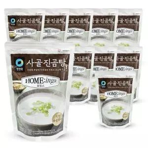 청정원 진하고 고소한 사골 진 곰탕 500g 10개국 설렁탕 떡국육수 사골국 사