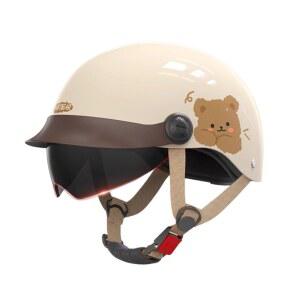 하프 페이스 헬멧 E 오토바이 반모헬멧 일반형 차경 유백색 초경량 하프페이스