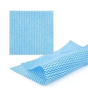 키친타올 무 물 부직포 대 행주 걸레 포장 판촉 극세사 홍보용 파랑물결 38x38cm