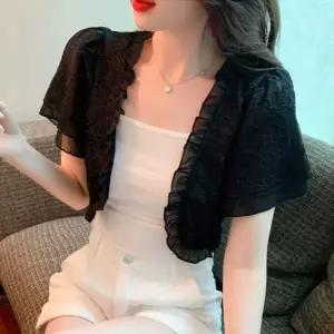 원피스 미니 반팔 여름 볼레로 쉬폰 레이스로 자켓 쉬자켓 상의 가디건 숏가디건 코트 코디 얇은 쉬가디건