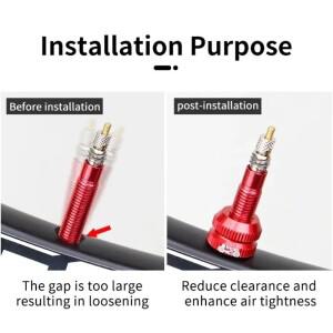 호환 2pcs 타이어 밸브 너트 MTB 자전거 진공 내부 노즐 커버 알루미늄 합금 Presta 보호 나사 고정 와셔