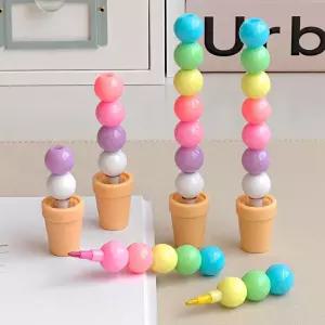 화분 블럭 7색 연필 24개x 1세트색칠연필 미술펜 미술연필 미술색연필 펜 연